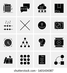 16 Universal Business Icons Vector. Creative Icon Illustration to use in web and Mobile Related project.