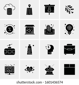 16 Universal Business Icons Vector. Creative Icon Illustration to use in web and Mobile Related project.