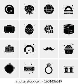16 Universal Business Icons Vector. Creative Icon Illustration to use in web and Mobile Related project.