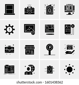 16 Universal Business Icons Vector. Creative Icon Illustration to use in web and Mobile Related project.