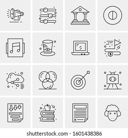 16 Universal Business Icons Vector. Creative Icon Illustration to use in web and Mobile Related project.