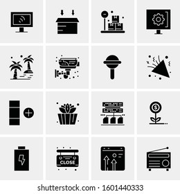 16 Universal Business Icons Vector. Creative Icon Illustration to use in web and Mobile Related project.