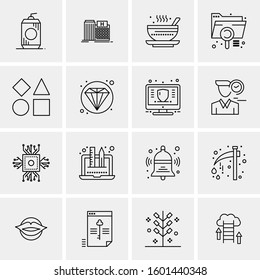 16 Universal Business Icons Vector. Creative Icon Illustration to use in web and Mobile Related project.