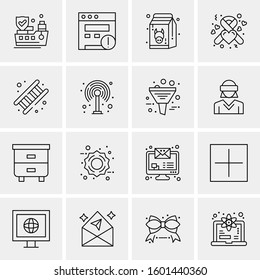 16 Universal Business Icons Vector. Creative Icon Illustration to use in web and Mobile Related project.