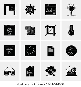 16 Universal Business Icons Vector. Creative Icon Illustration to use in web and Mobile Related project.