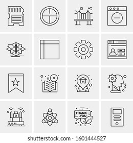 16 Universal Business Icons Vector. Creative Icon Illustration to use in web and Mobile Related project.