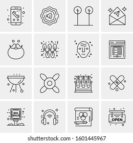 16 Universal Business Icons Vector. Creative Icon Illustration to use in web and Mobile Related project.