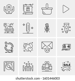 16 Universal Business Icons Vector. Creative Icon Illustration to use in web and Mobile Related project.