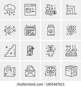 16 Universal Business Icons Vector. Creative Icon Illustration to use in web and Mobile Related project.
