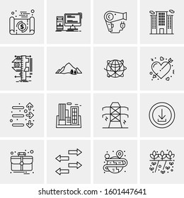 16 Universal Business Icons Vector. Creative Icon Illustration to use in web and Mobile Related project.