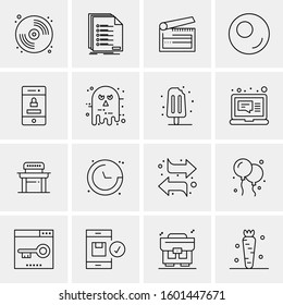 16 Universal Business Icons Vector. Creative Icon Illustration to use in web and Mobile Related project.