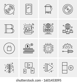16 Universal Business Icons Vector. Creative Icon Illustration to use in web and Mobile Related project.