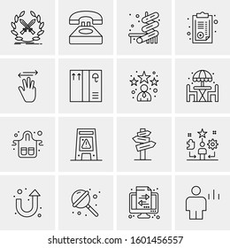 16 Universal Business Icons Vector. Creative Icon Illustration to use in web and Mobile Related project.