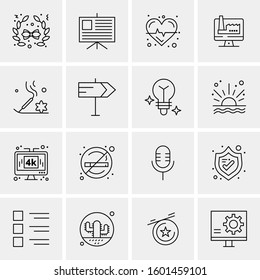 16 Universal Business Icons Vector. Creative Icon Illustration to use in web and Mobile Related project.