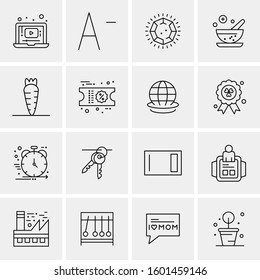 16 Universal Business Icons Vector. Creative Icon Illustration to use in web and Mobile Related project.