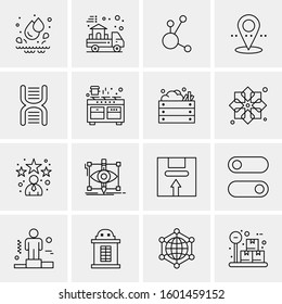 16 Universal Business Icons Vector. Creative Icon Illustration to use in web and Mobile Related project.
