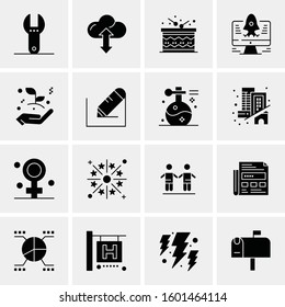 16 Universal Business Icons Vector. Creative Icon Illustration to use in web and Mobile Related project.
