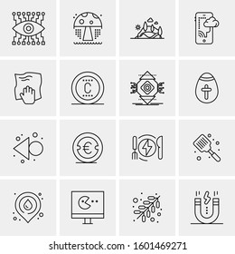 16 Universal Business Icons Vector. Creative Icon Illustration to use in web and Mobile Related project.