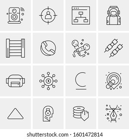 16 Universal Business Icons Vector. Creative Icon Illustration to use in web and Mobile Related project.