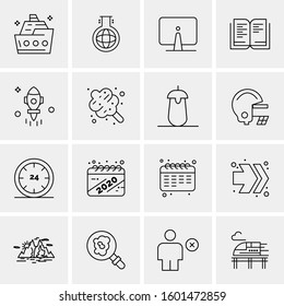 16 Universal Business Icons Vector. Creative Icon Illustration to use in web and Mobile Related project.