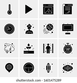 16 Universal Business Icons Vector. Creative Icon Illustration to use in web and Mobile Related project.