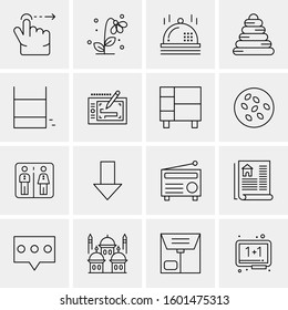 16 Universal Business Icons Vector. Creative Icon Illustration to use in web and Mobile Related project.