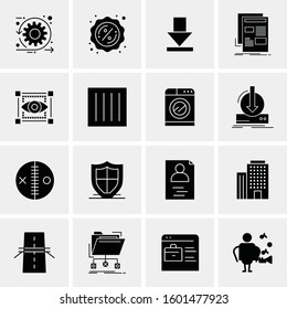 16 Universal Business Icons Vector. Creative Icon Illustration to use in web and Mobile Related project.