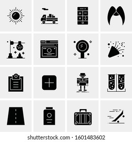 16 Universal Business Icons Vector. Creative Icon Illustration to use in web and Mobile Related project.