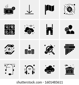 16 Universal Business Icons Vector. Creative Icon Illustration to use in web and Mobile Related project.
