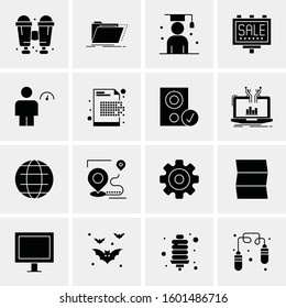 16 Universal Business Icons Vector. Creative Icon Illustration to use in web and Mobile Related project.