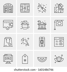 16 Universal Business Icons Vector. Creative Icon Illustration to use in web and Mobile Related project.