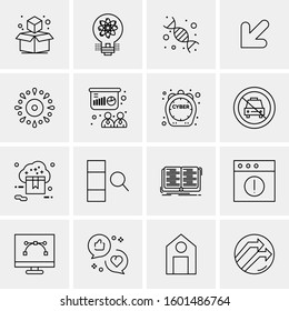 16 Universal Business Icons Vector. Creative Icon Illustration to use in web and Mobile Related project.