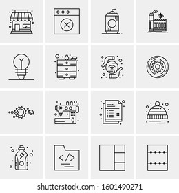 16 Universal Business Icons Vector. Creative Icon Illustration to use in web and Mobile Related project.