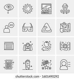 16 Universal Business Icons Vector. Creative Icon Illustration to use in web and Mobile Related project.
