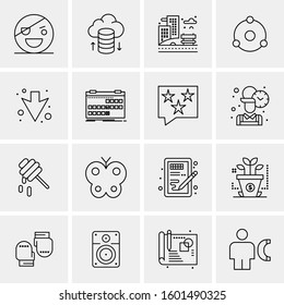 16 Universal Business Icons Vector. Creative Icon Illustration to use in web and Mobile Related project.