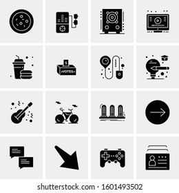 16 Universal Business Icons Vector. Creative Icon Illustration to use in web and Mobile Related project.