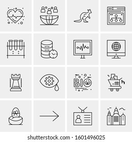 16 Universal Business Icons Vector. Creative Icon Illustration to use in web and Mobile Related project.