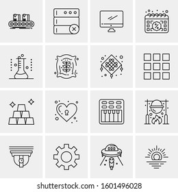 16 Universal Business Icons Vector. Creative Icon Illustration to use in web and Mobile Related project.