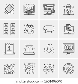 16 Universal Business Icons Vector. Creative Icon Illustration to use in web and Mobile Related project.