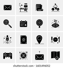 16 Universal Business Icons Vector. Creative Icon Illustration to use in web and Mobile Related project.