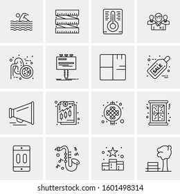 16 Universal Business Icons Vector. Creative Icon Illustration to use in web and Mobile Related project.