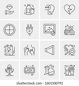16 Universal Business Icons Vector. Creative Icon Illustration to use in web and Mobile Related project.