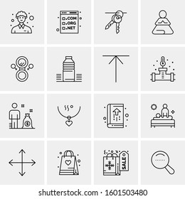 16 Universal Business Icons Vector. Creative Icon Illustration to use in web and Mobile Related project.