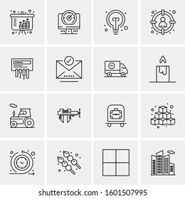 16 Universal Business Icons Vector. Creative Icon Illustration to use in web and Mobile Related project.