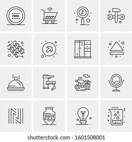 16 Universal Business Icons Vector. Creative Icon Illustration to use in web and Mobile Related project.