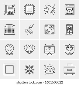 16 Universal Business Icons Vector. Creative Icon Illustration to use in web and Mobile Related project.