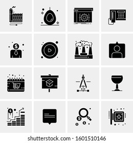 16 Universal Business Icons Vector. Creative Icon Illustration to use in web and Mobile Related project.