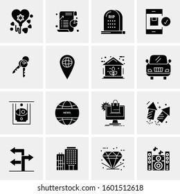 16 Universal Business Icons Vector. Creative Icon Illustration to use in web and Mobile Related project.