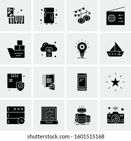 16 Universal Business Icons Vector. Creative Icon Illustration to use in web and Mobile Related project.
