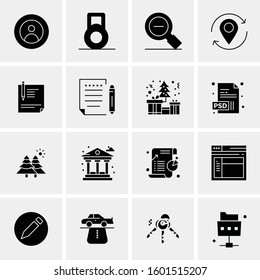 16 Universal Business Icons Vector. Creative Icon Illustration to use in web and Mobile Related project.